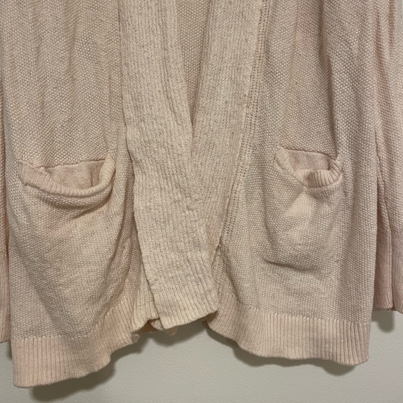 LOFT size M light pink open cardigan - Picture 3 of 6